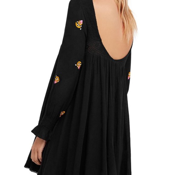Free People Black Mohave/Mojave Embroidered Dress - Picture 3 of 3